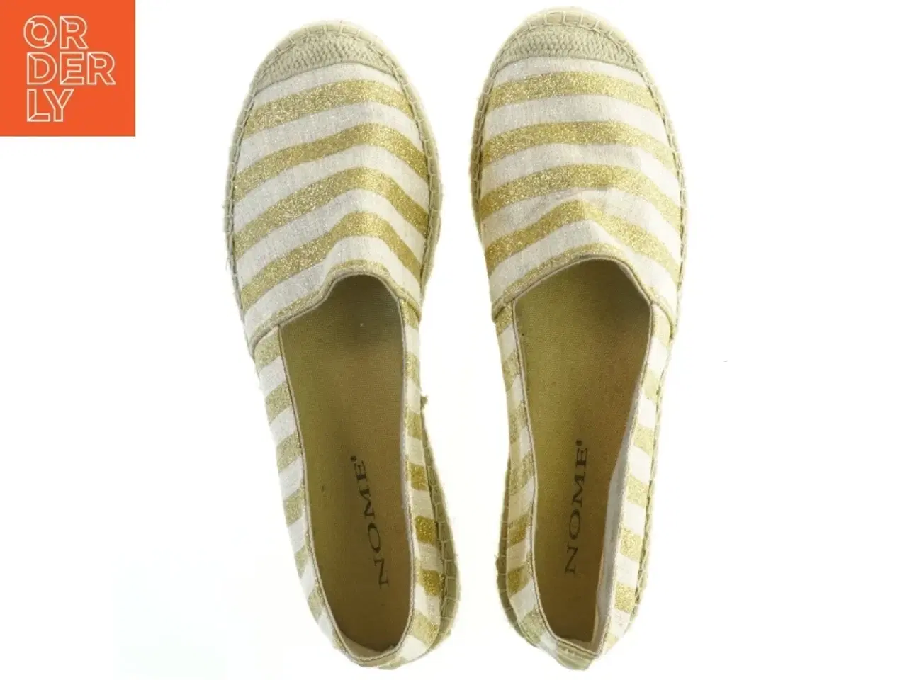 Billede 2 - Espadrillos i guld og hvid fra Nome (str. 38)