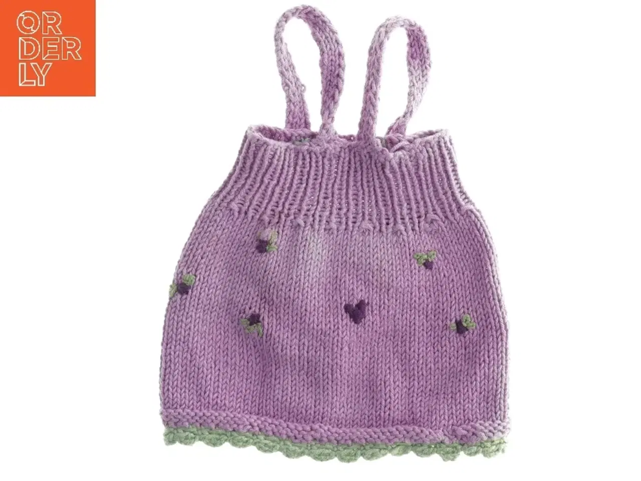 Billede 2 - Strikket dukkekjole (str. Længde, 20 cm. b. 18 cm)