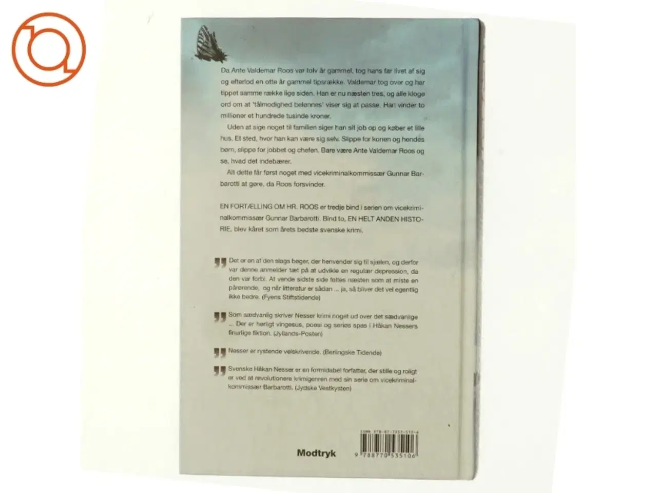 Billede 3 - En fortælling om hr. Roos af Håkan Nesser (Bog)