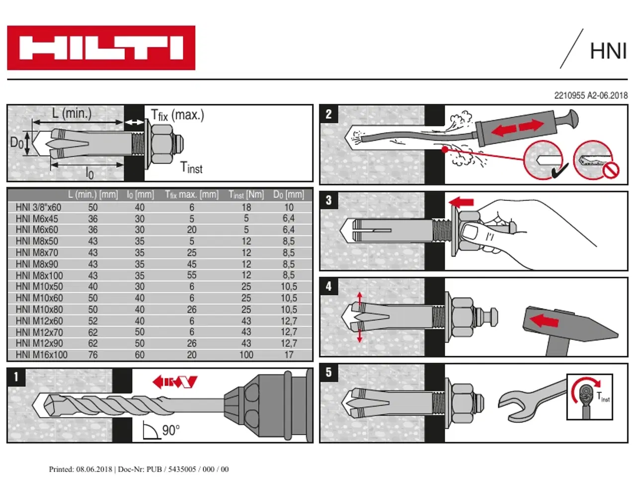 Billede 4 - Hilti hni sømanker/ekspansionsbolte m16x100