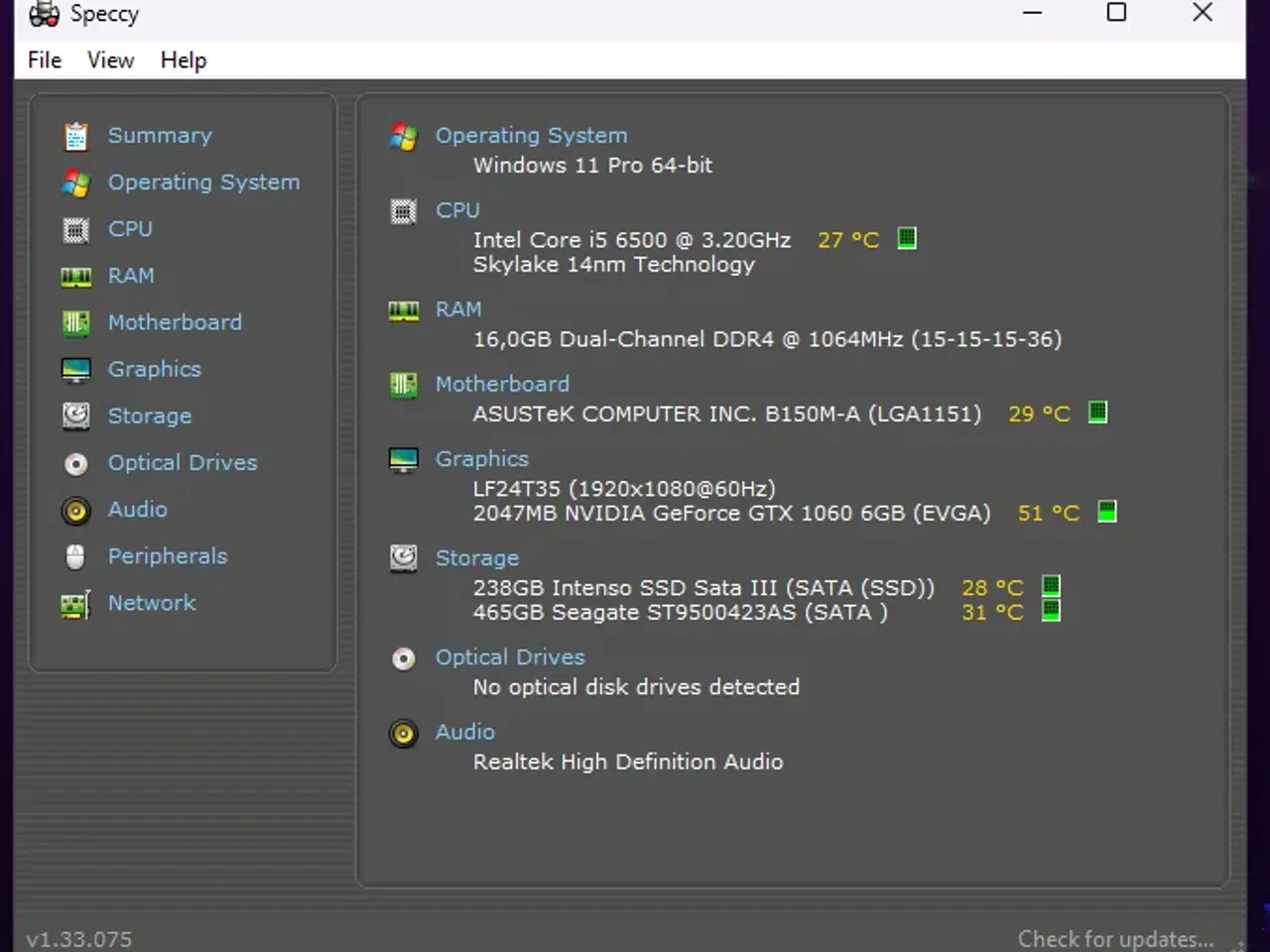 Billede 13 - Stærk Gamer, i5-6500, GTX 1060, 16GB ram, 756GB 