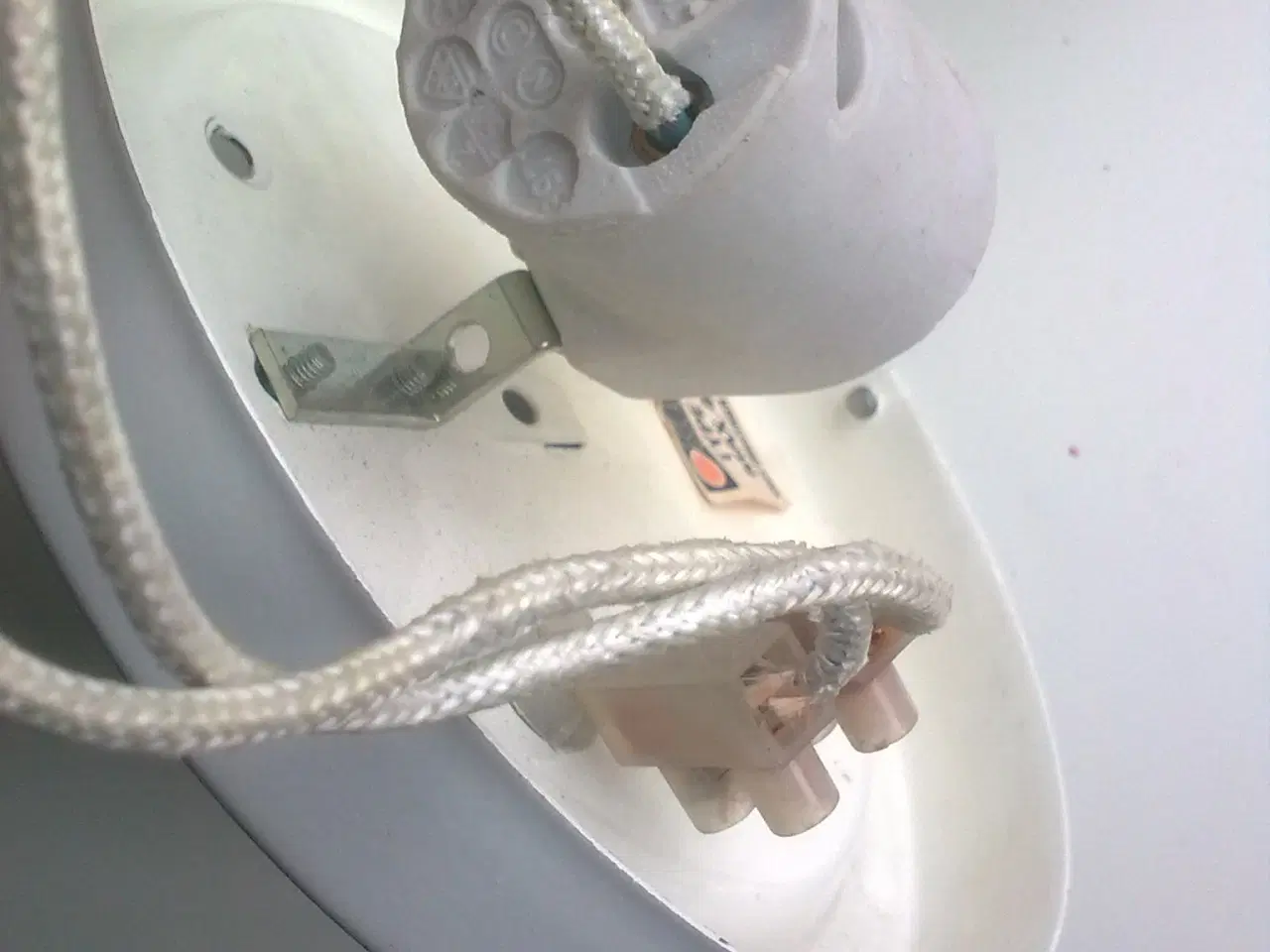 Billede 13 - Plafond firkant lampe klar reliefglas DANSK retro