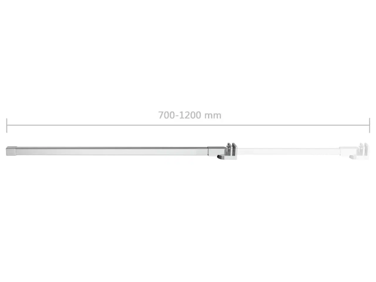 Billede 8 - Støttestang til brusevæg 70-120 cm rustfrit stål