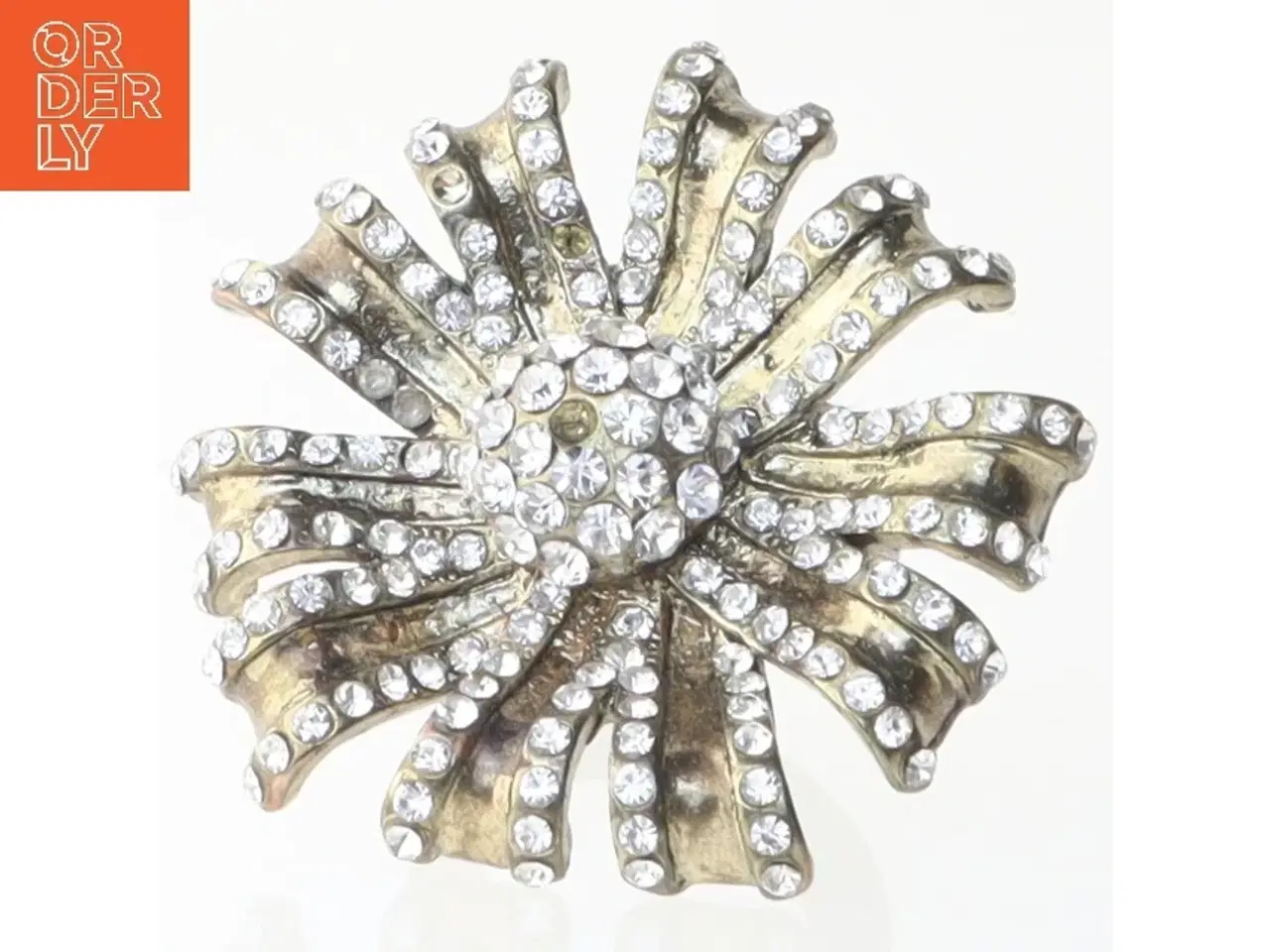 Billede 2 - Dekorativ ring med glitrende sten (str. 56 mm)