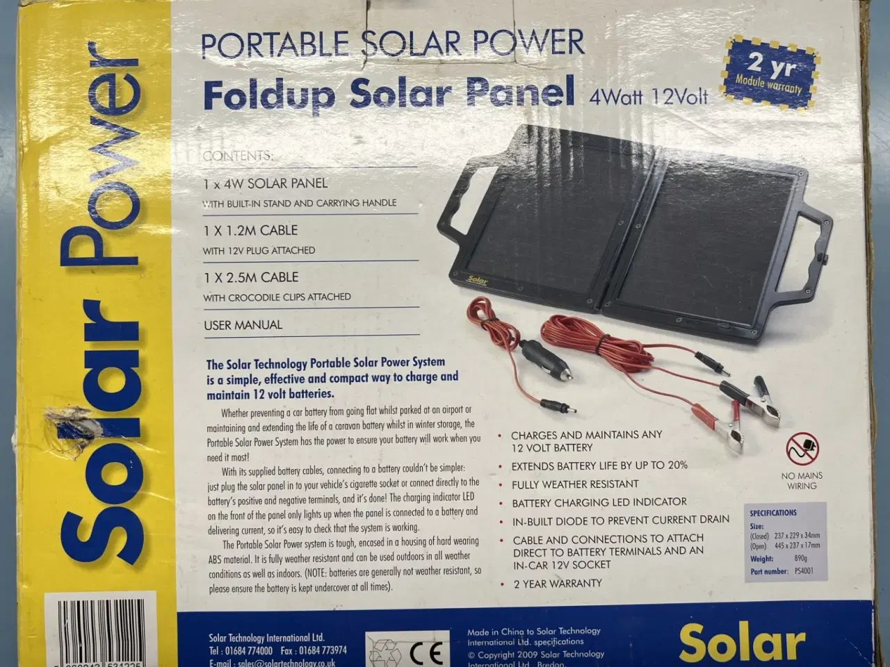 Billede 2 - 12v Solpanel Fold ud model.