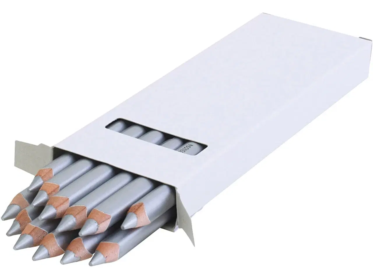 Billede 1 - edu Kraftige Farveblyanter, tykkelse 10 mm, mine 6,25 mm, sølv, 12stk./ 1 pk.