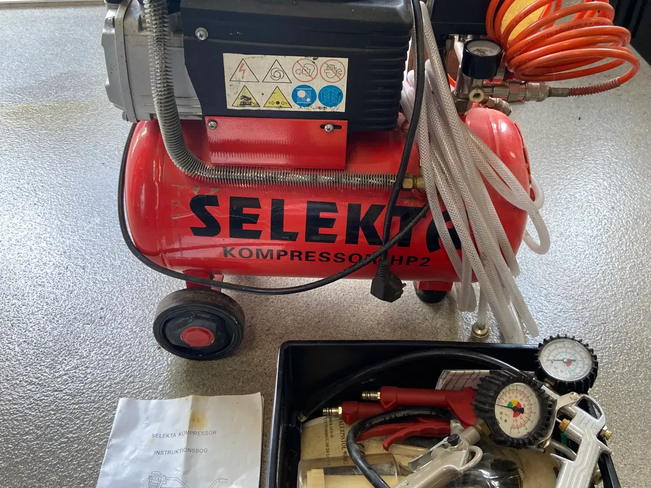 Billede 1 - Kompressor - Selekta - 24 l - 2,0 HK + tilbehør
