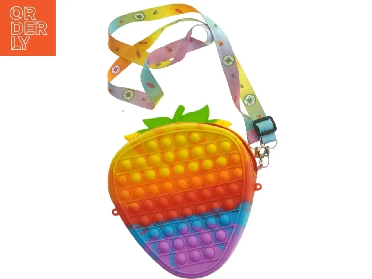 Billede 4 - Regnbue taske med pop-it design (str. 20x18 cm)