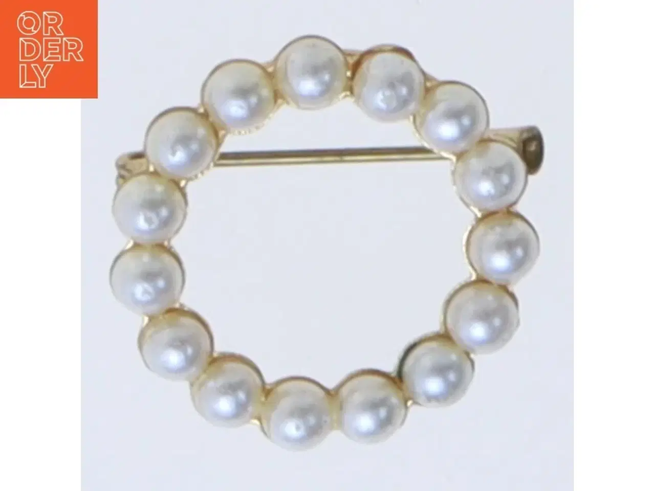 Billede 1 - Perle broche (str. 2,5 cm)