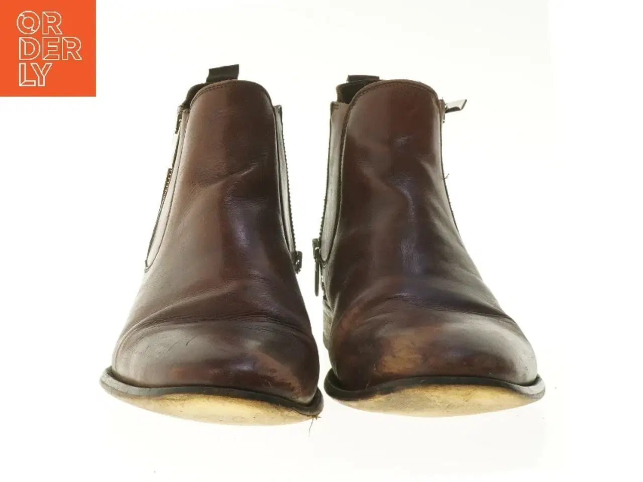 Billede 3 - AHLER brune læderstøvler herre str.  44