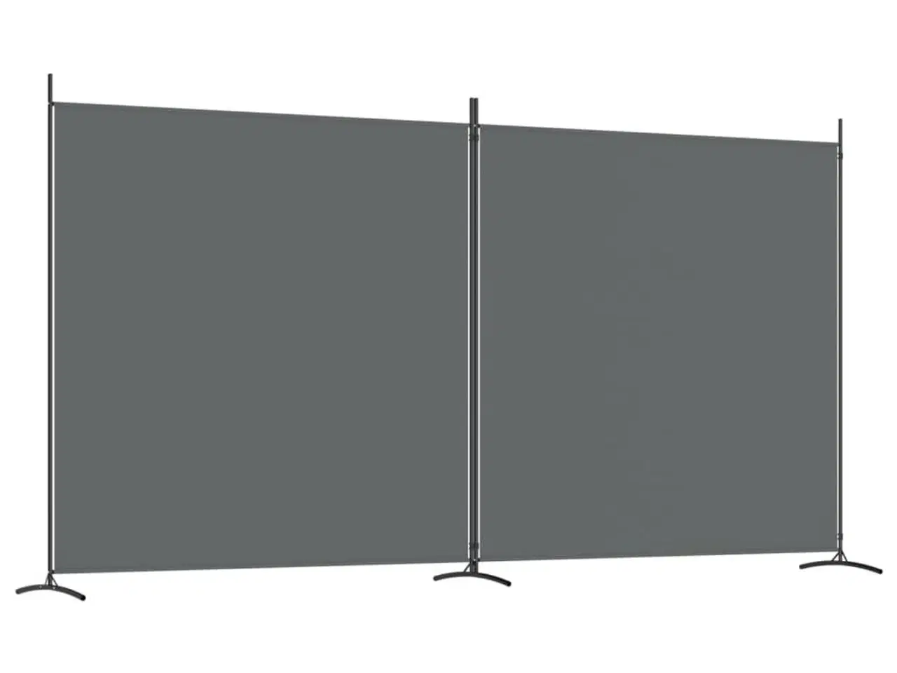 Billede 2 - 2-panels rumdeler 348x180 cm stof antracitgrå