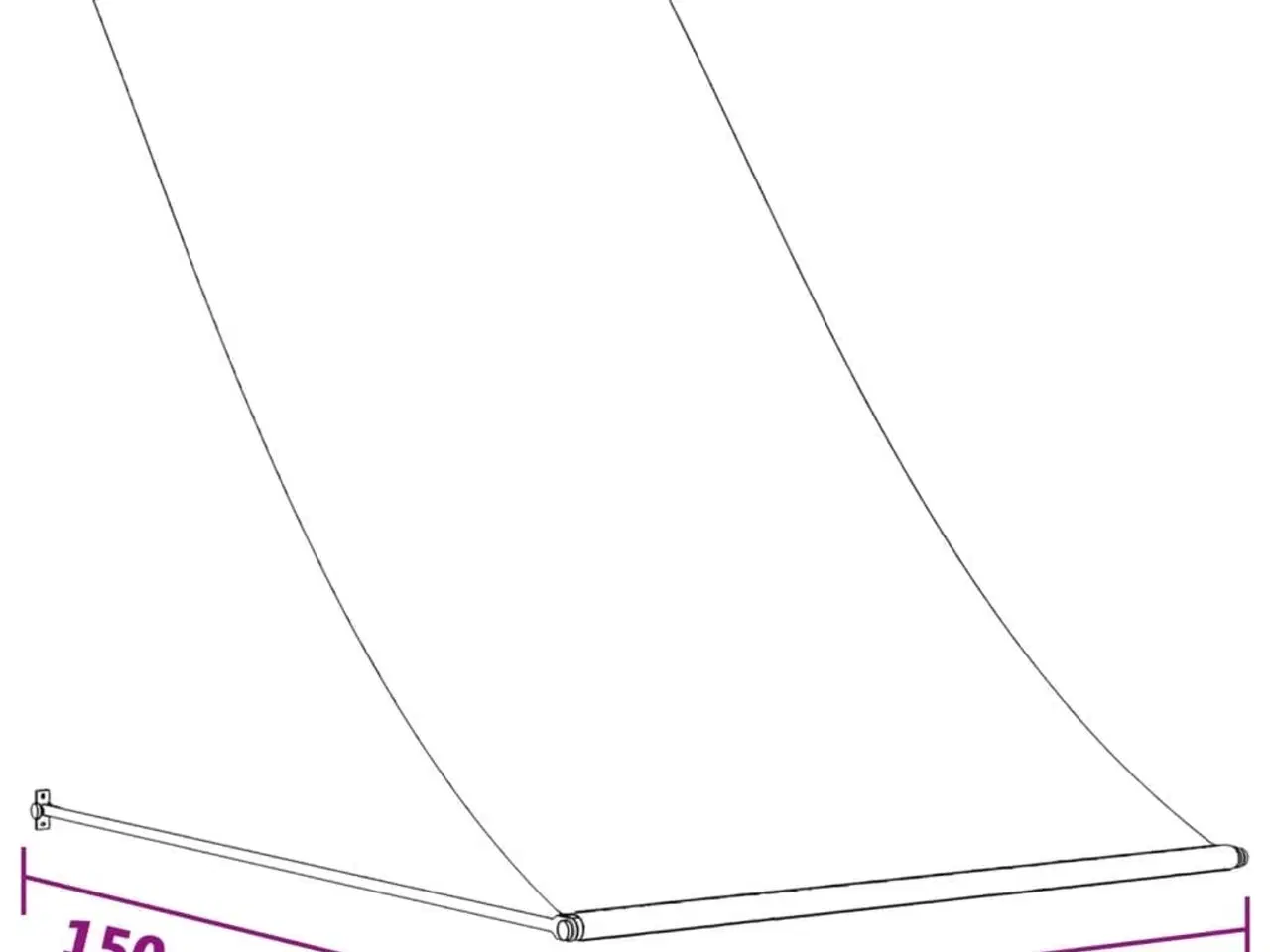 Billede 9 - Markise 150x150 cm sammenrullelig stof og stål antracitgrå