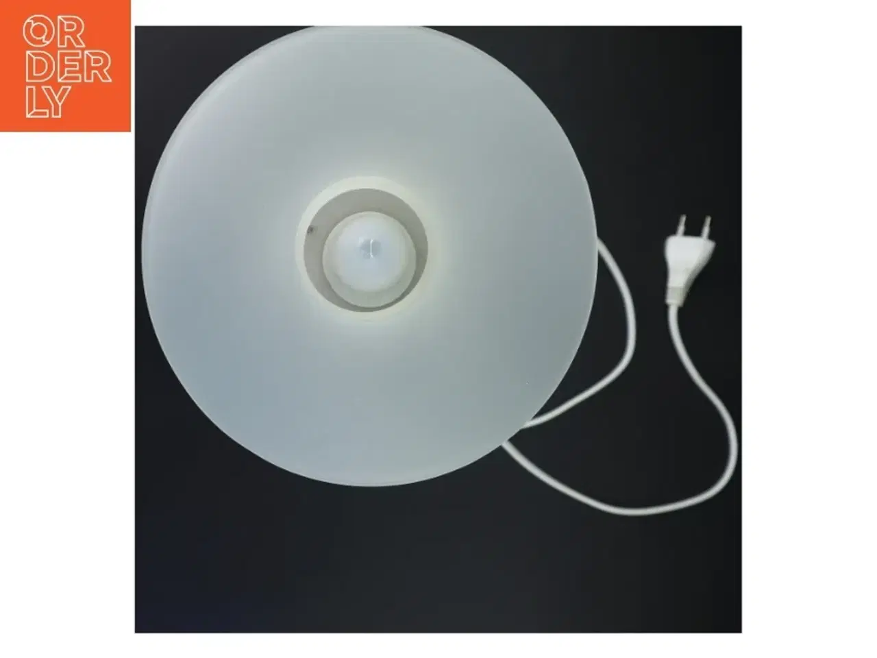 Billede 2 - Bordlampe med glasskærm i matteret glas (højde 39 cm)