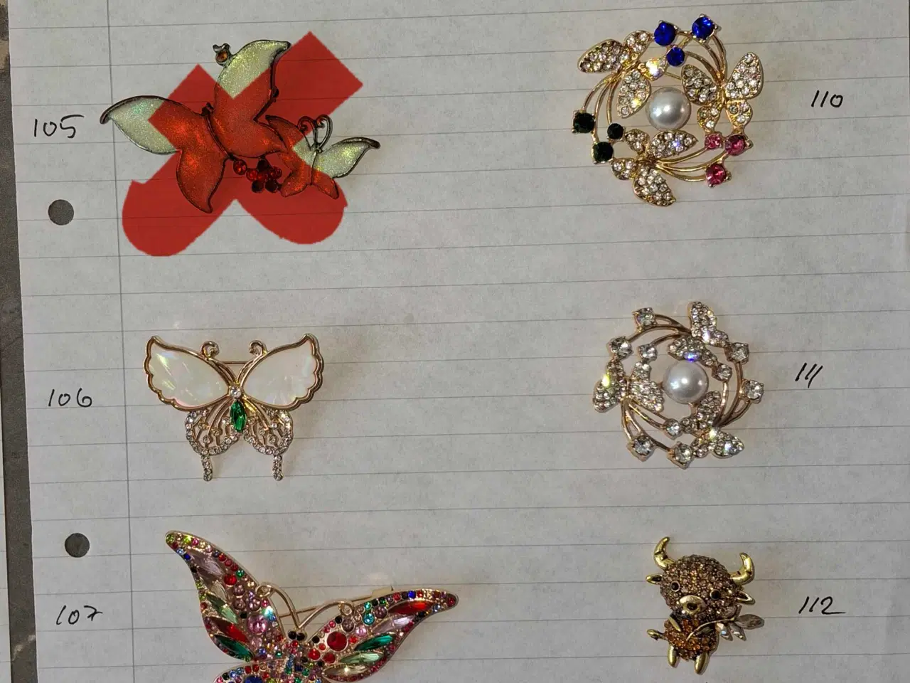 Billede 11 - Brocher med rhinsten