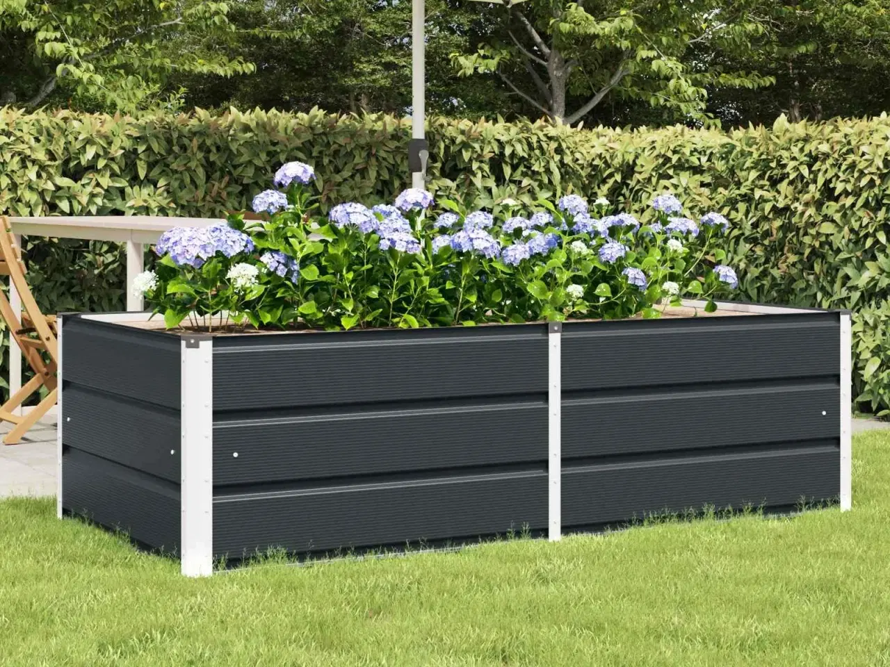 Billede 1 - Plantekasse Antracit 160 x 80 x 45 cm Stål