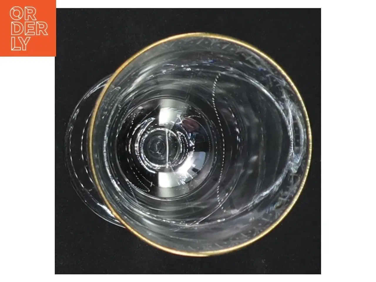 Billede 4 - Vintage champagneglas med guldkant (str. 13,5 cm)