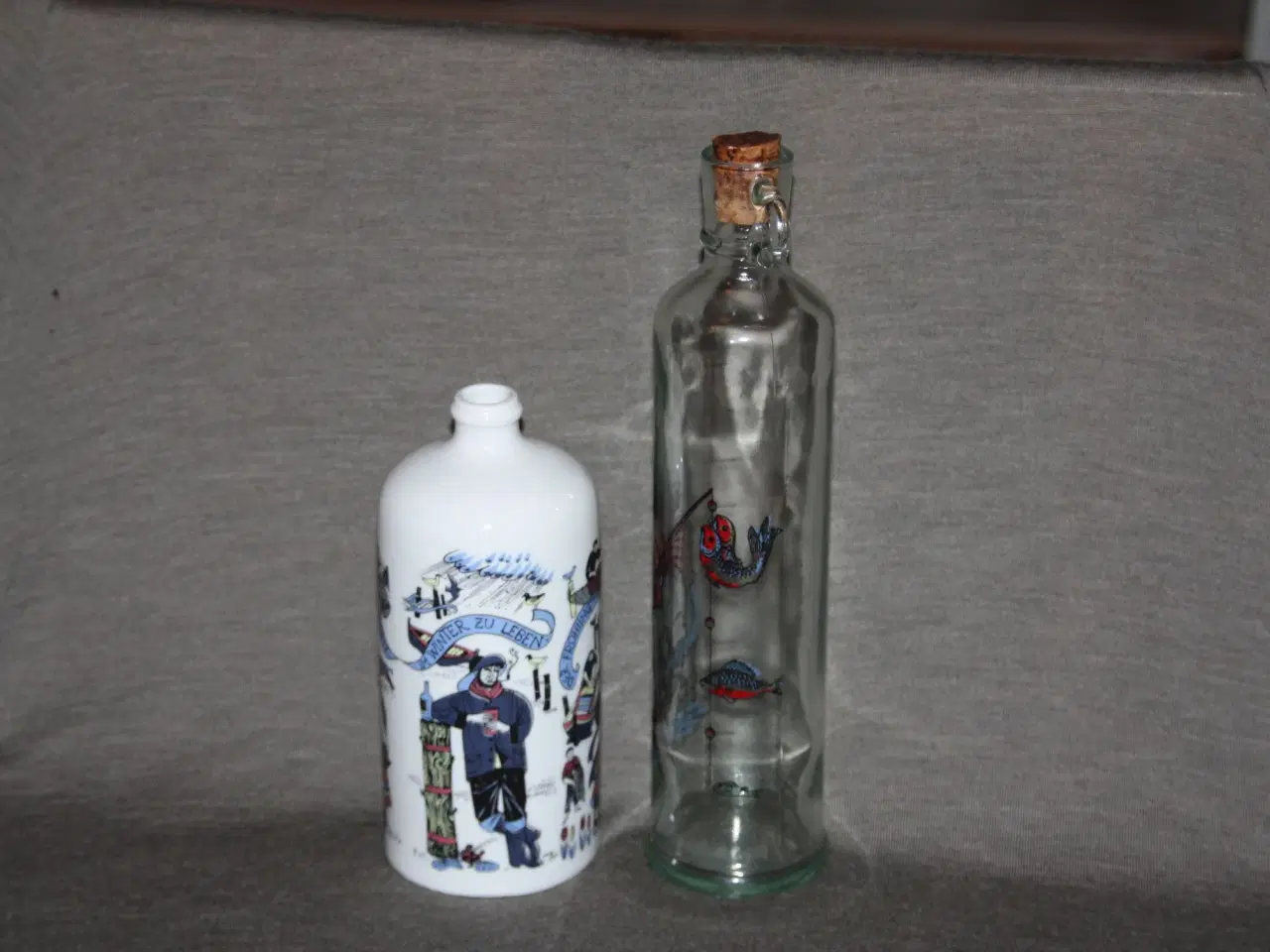 Billede 4 - Holmegaard flaske med fisker påtrykt til snaps