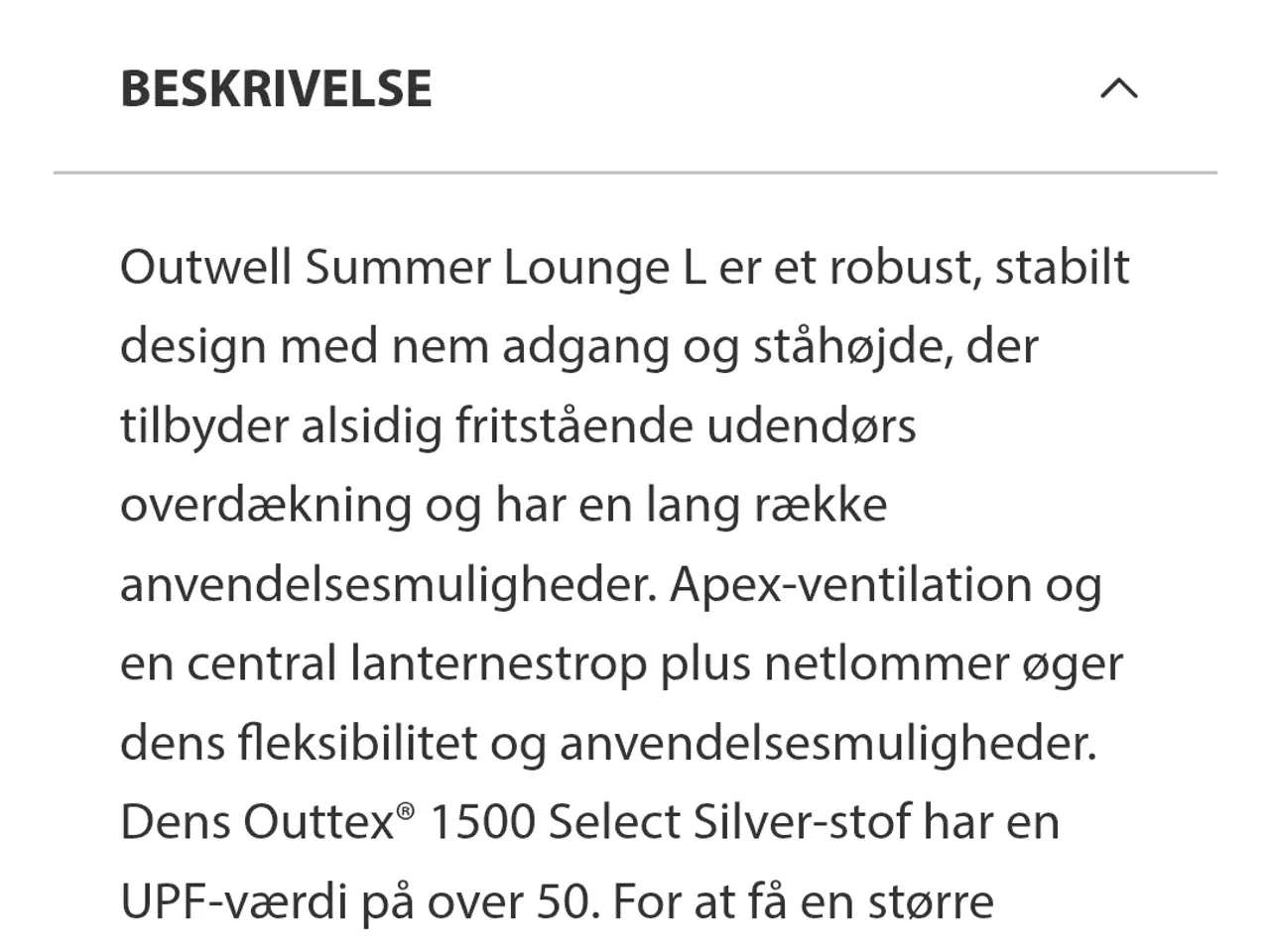 Billede 1 - Outwell summer lounge L 