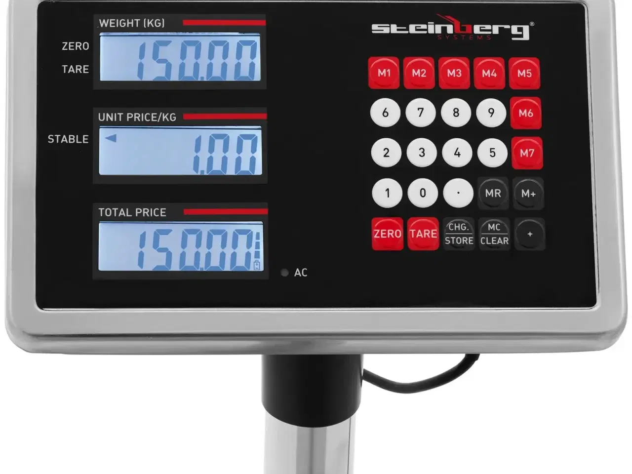 Billede 2 - Industrivægt – 150 kg / 0,01 kg – 40 x 50 cm