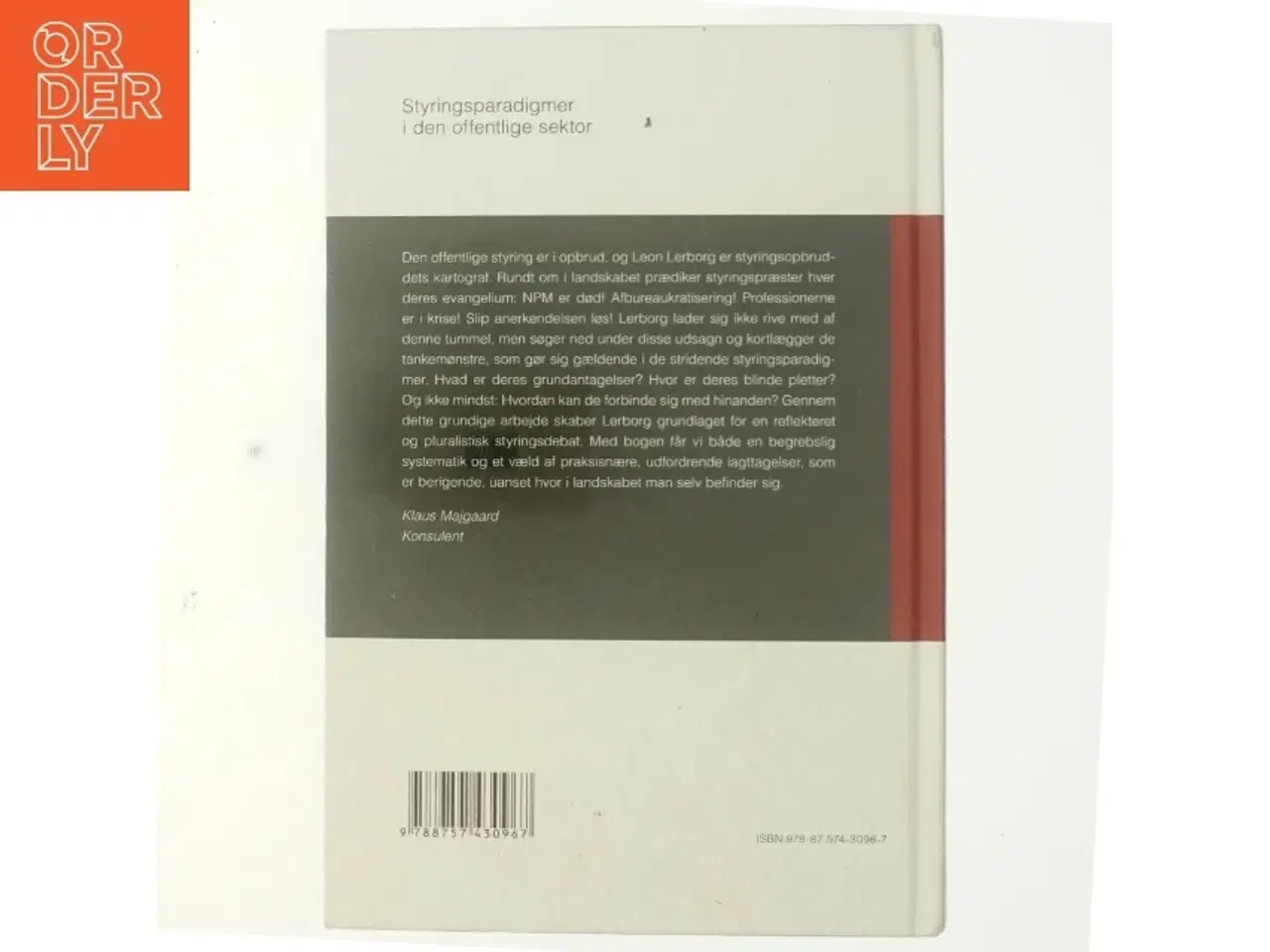 Billede 3 - Styringsparadigmer i den offentlige sektor af Leon Lerborg (Bog)