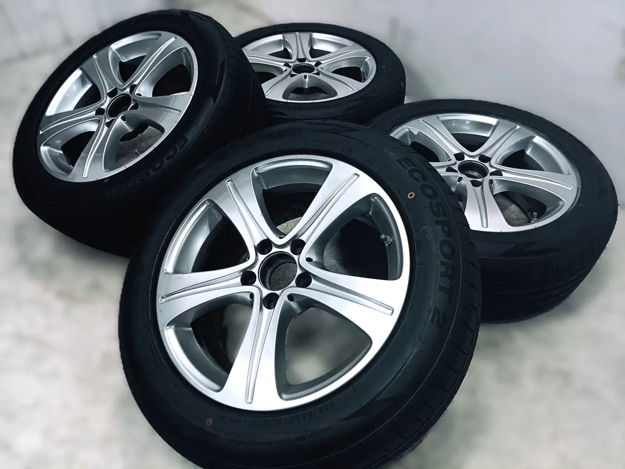 Billede 2 - 5x112 17" ET40 nav 66,6ø Mercedes sommersæt Inkl.T