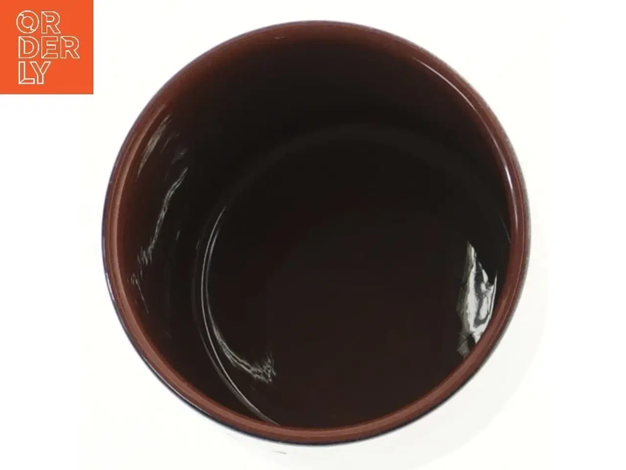 Billede 3 - Keramikkrukke med låg til kakao fra Knabstrup (str. 13 cm)