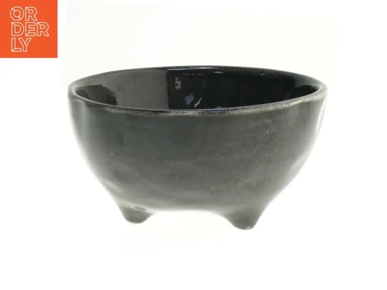 Billede 1 - Sort keramikskål (str. 6x11,5 cm)