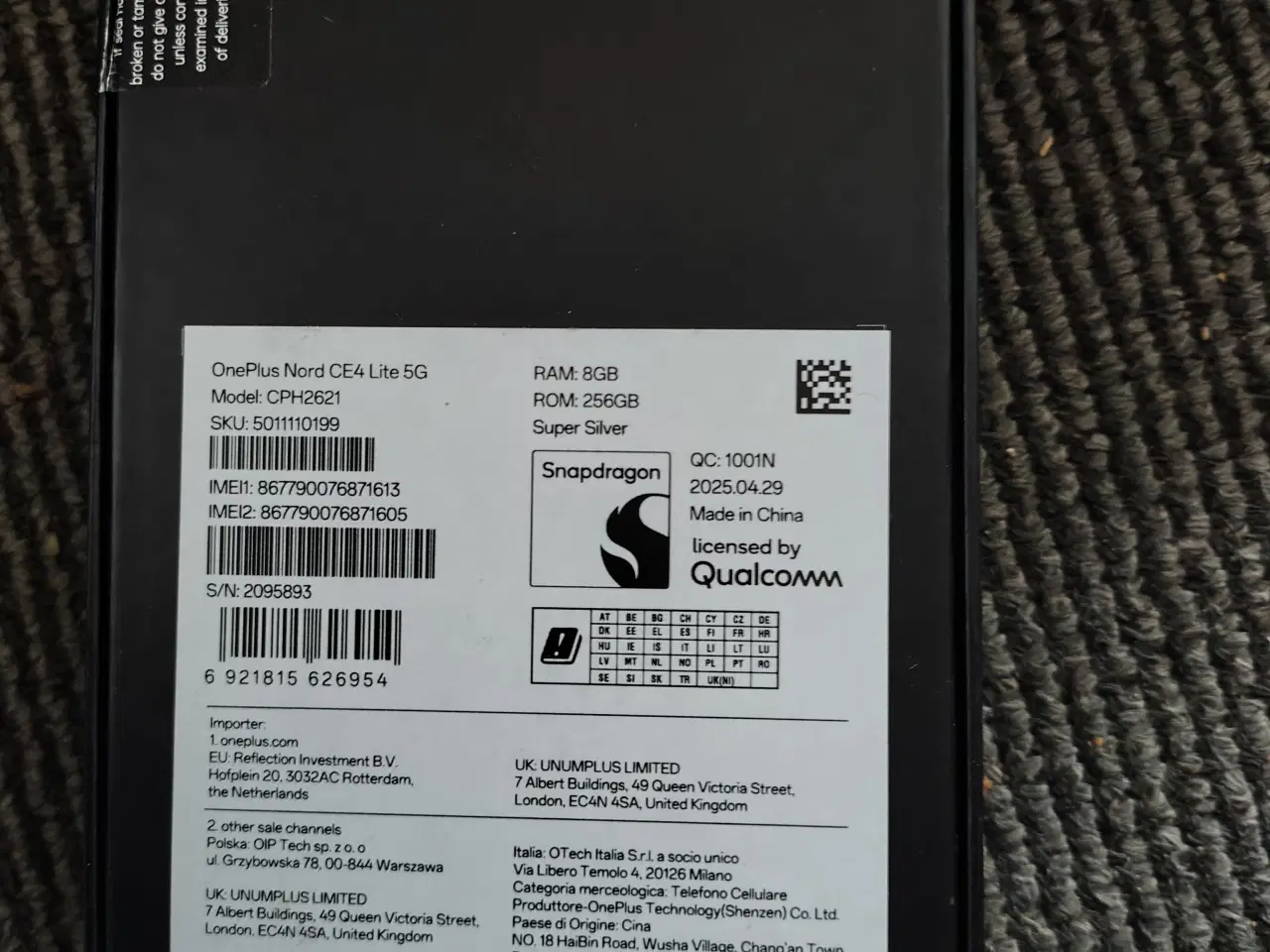 Billede 2 - Oneplusce4lite 5g