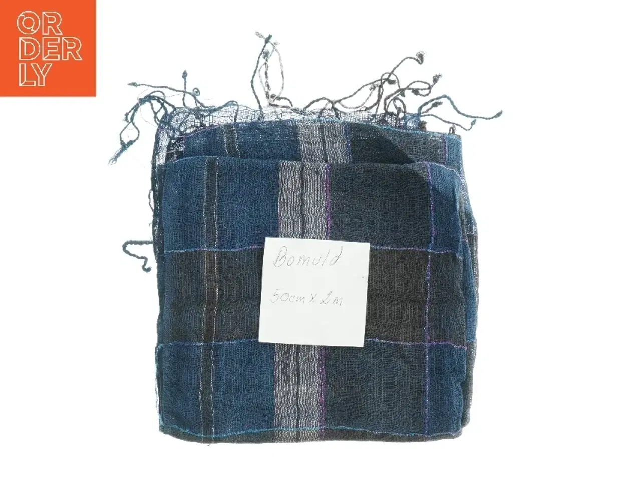 Billede 2 - Mørkeblåt bomuldstørklæde (str. 50 x 2 m)