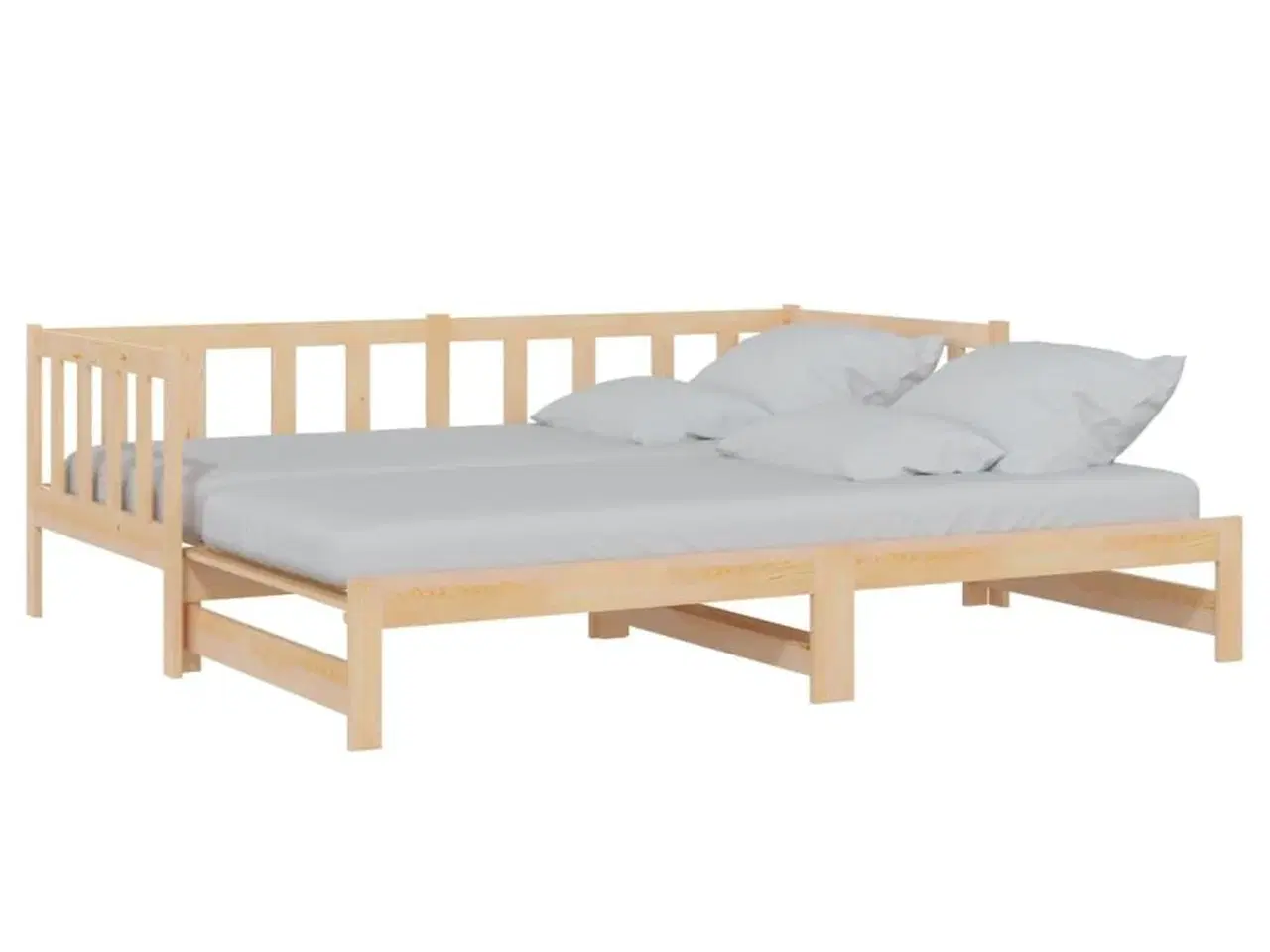 Billede 2 - Daybed med udtræk 90x200 cm massivt fyrretræ