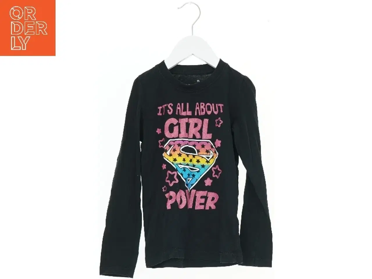 Billede 1 - Langærmet t-shirt med girl power print fra Superman (str. 116)