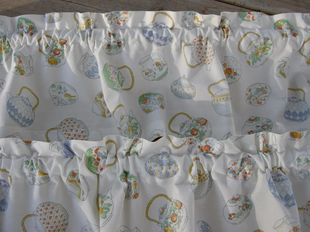 Billede 6 - 5 Vintagegardiner, Gardinkapper, Køkkengardiner