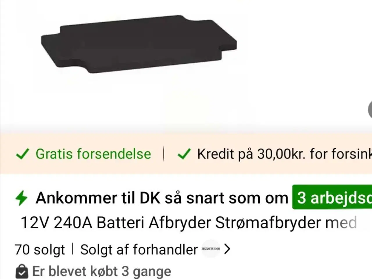 Billede 1 - Batteri afbryder
