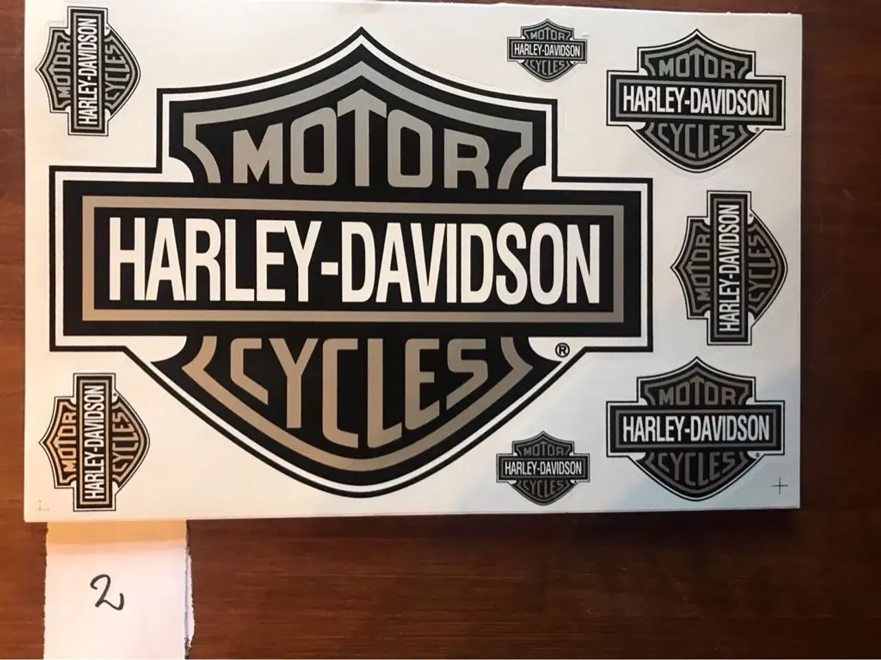 Billede 2 - Stickers, Harley - sæt á 4 stk. A4 ark
