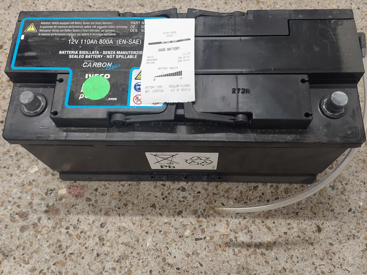 Billede 1 - 110 ah 12v batteri 800 a