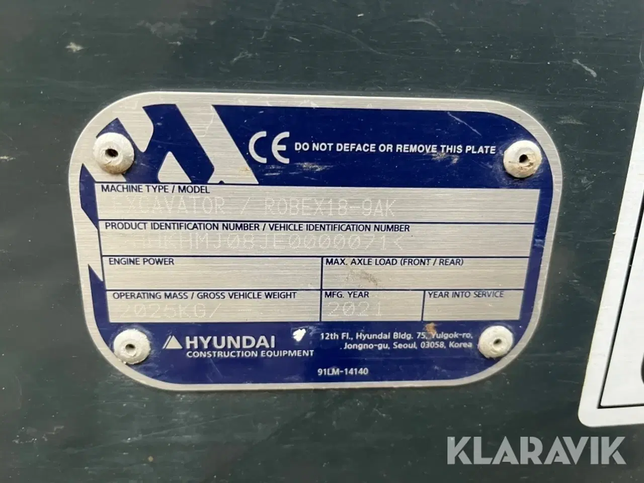 Billede 7 - Gravemaskine Hyundai Robex18-9AK