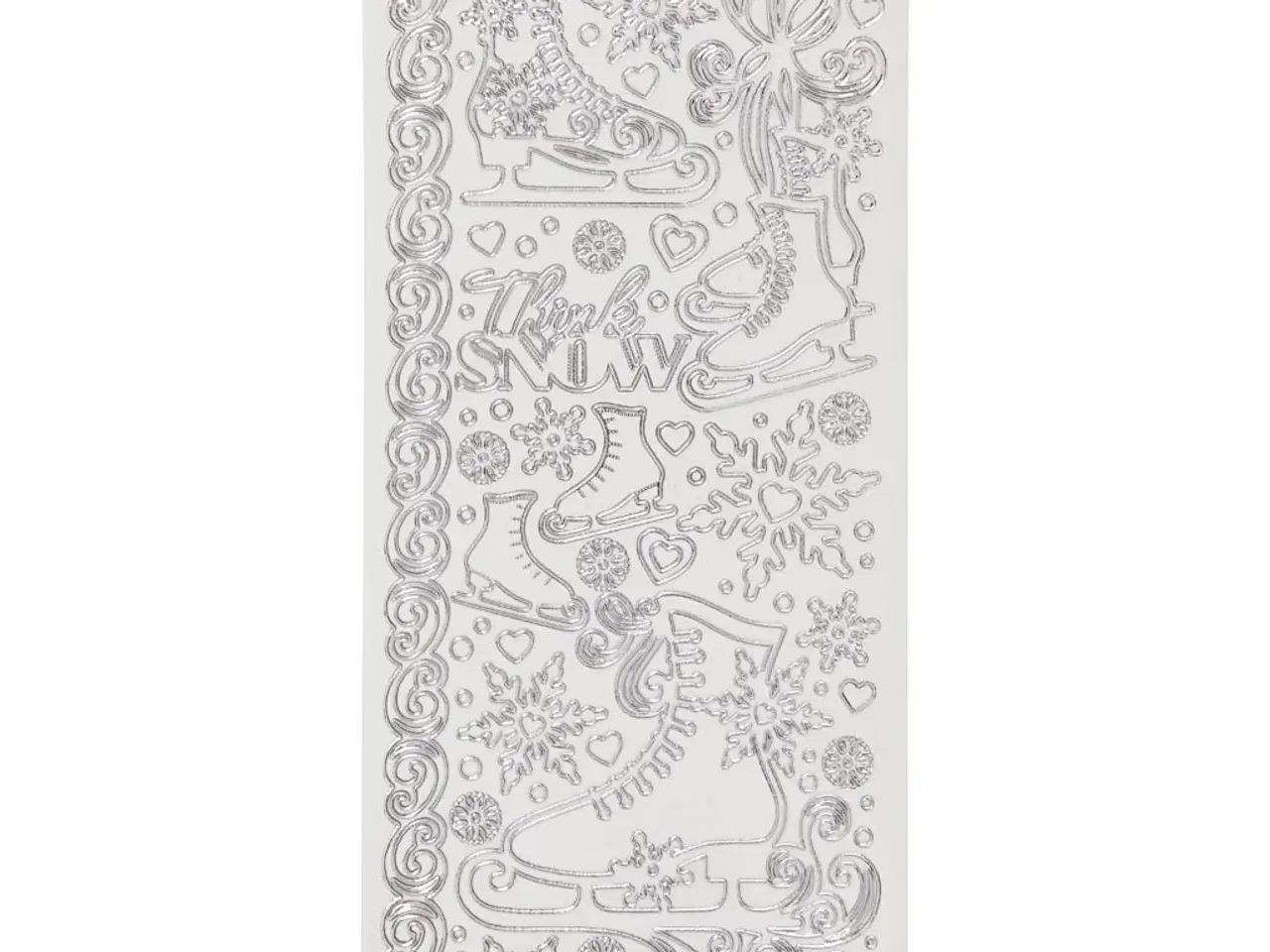 Billede 1 - Selvklæbende Skøjter Stickers - 10x23 cm Ark