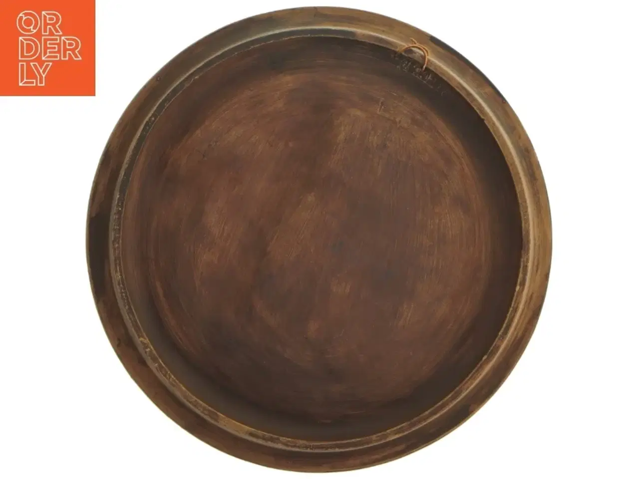 Billede 4 - Platte I tarrakotta med landskabsmotiv (str. 26 cm)