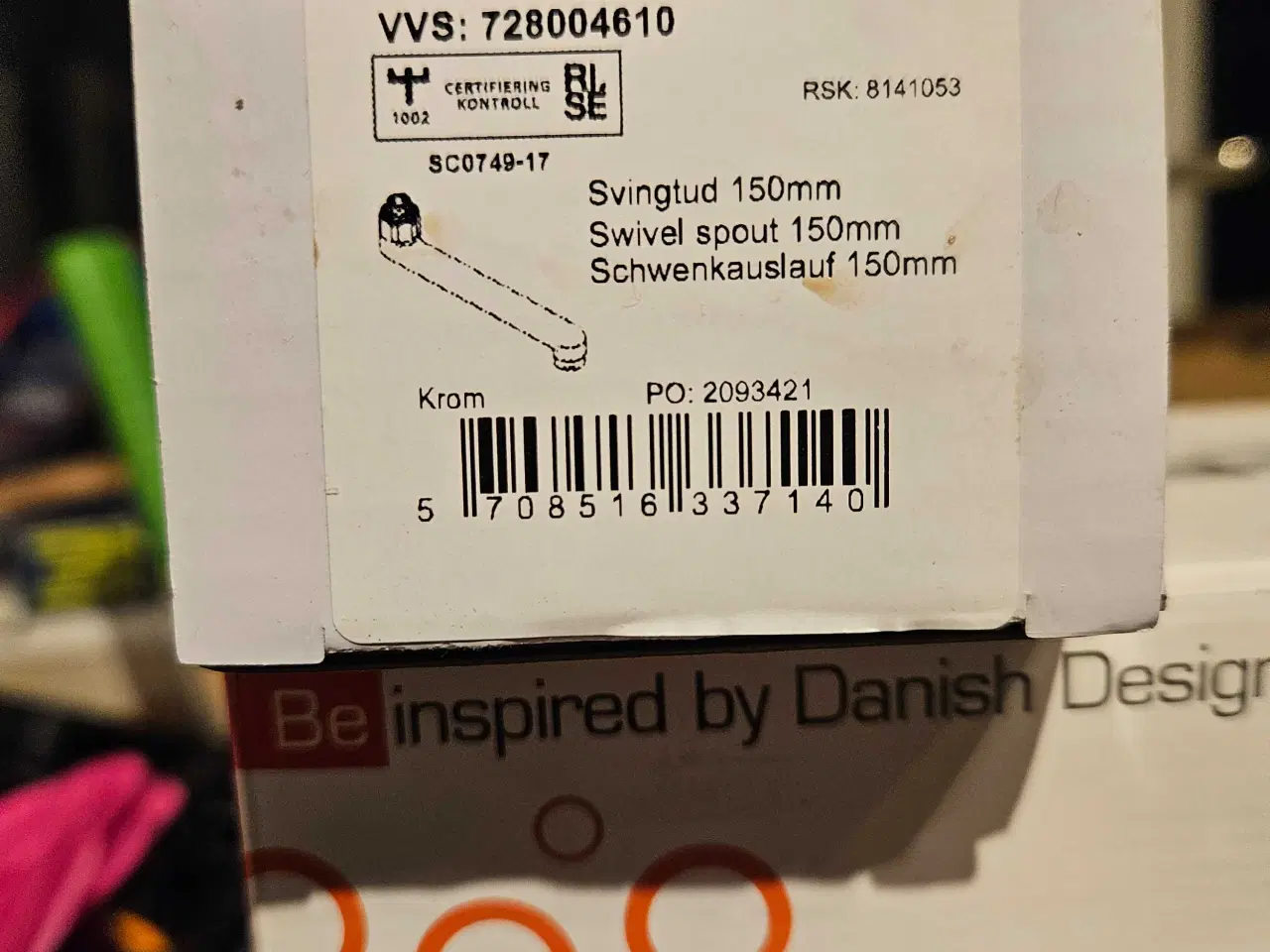 Billede 2 - Damixa Rowan køkkenarmatur til væg, krom