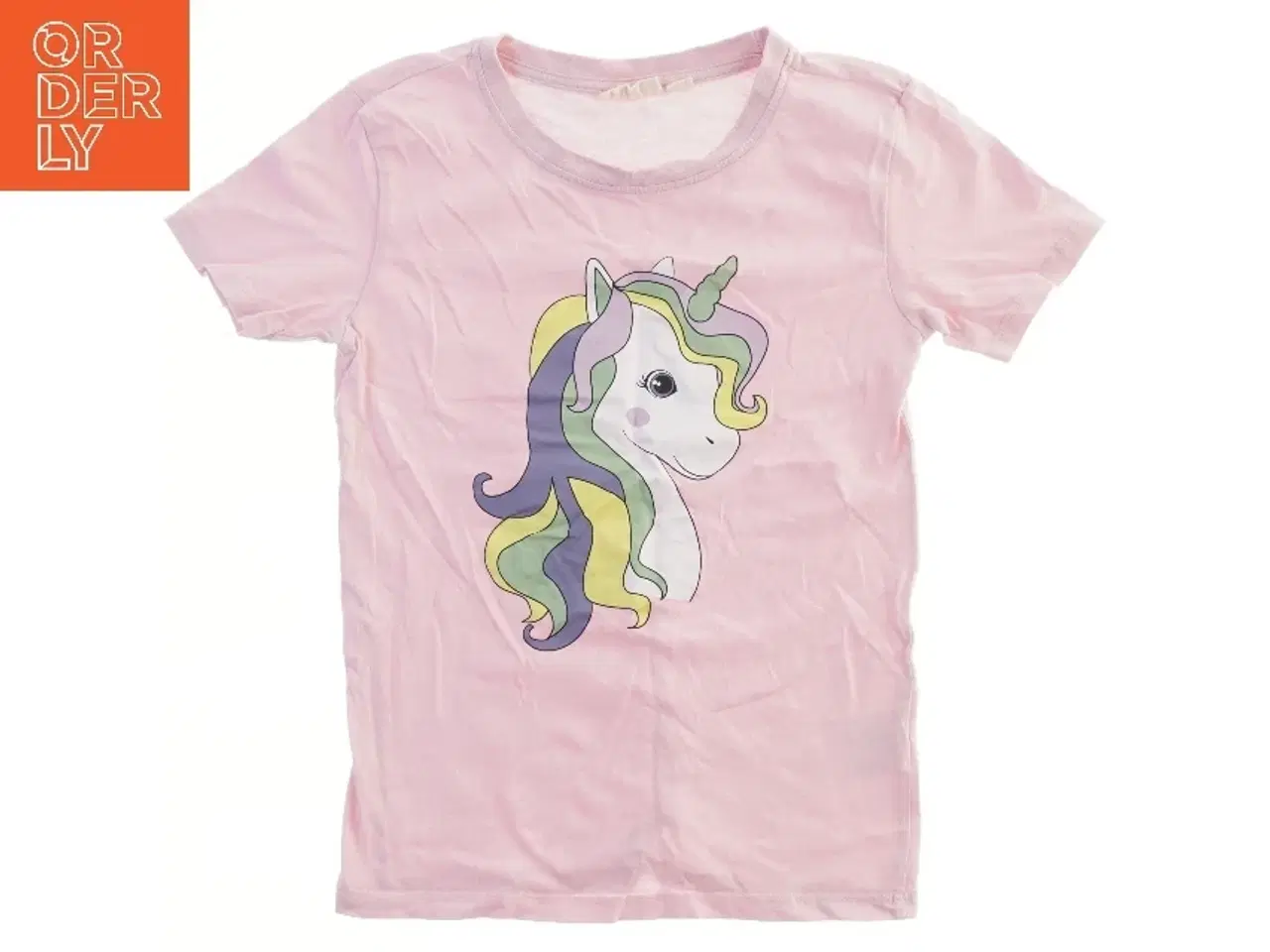 Billede 2 - Lyserød T-shirt med enhjørning fra Amy Lucy (str. 122)