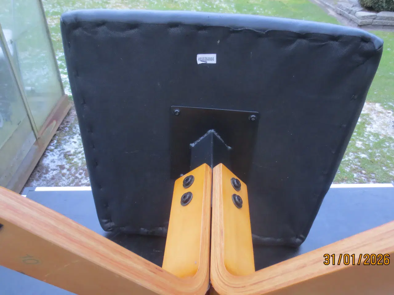 Billede 4 - 1 stk Fodskammel med sort Læder 