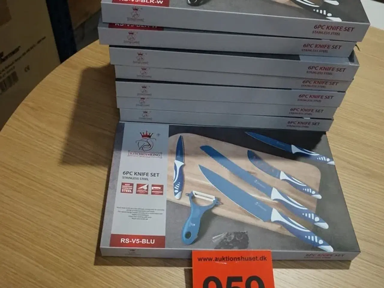 Billede 2 - 9 stk Kitchen King køkkenknivsæt 6-pak ass farver
