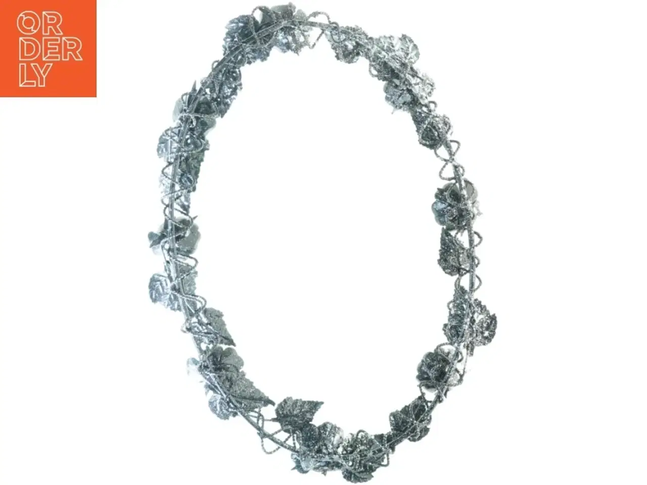 Billede 4 - Lysestage Krans med sorte roser (str. 50 x 35 x 6 cm)