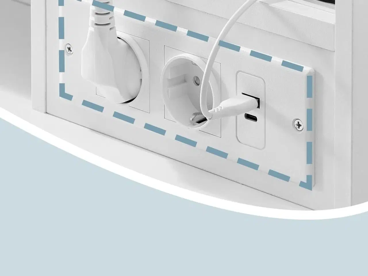 Billede 6 - Toiletbord med LED-spejl, 9 skuffer og smykkes opbevaring – hvid