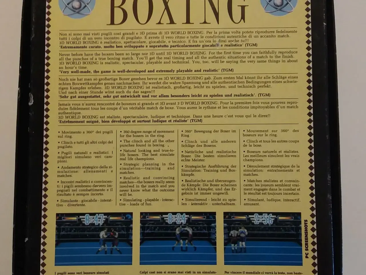 Billede 2 - 3D World Boxing 1992, til pc, action