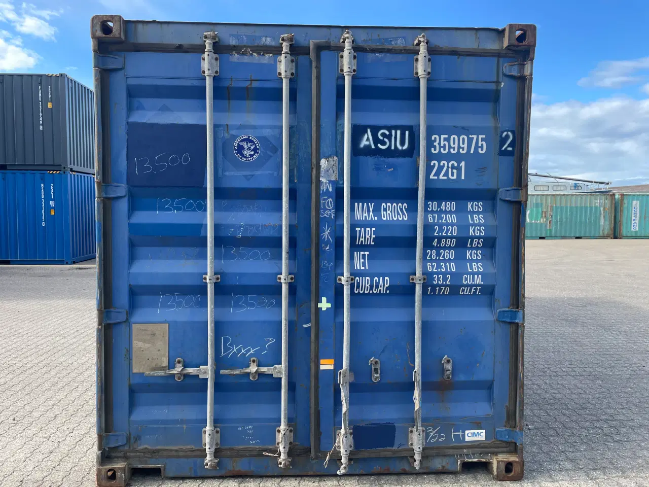 Billede 1 - 20 fods Container- ID: ASIU 359975-2