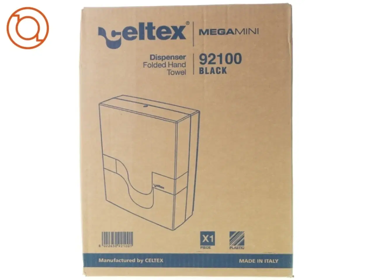 Billede 1 - Dispenser folded hand towel mega mini 9 2 1 0 0 black fra Celtex (str. 36 x 28 x 12 cm)
