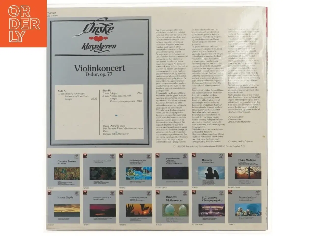 Billede 2 - Brahms Violinkoncert LP