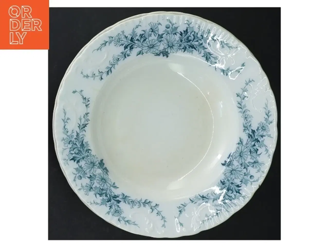 Billede 3 - Porcelænstallerkner med blomstermotiv (str. Ø. 23 cm)