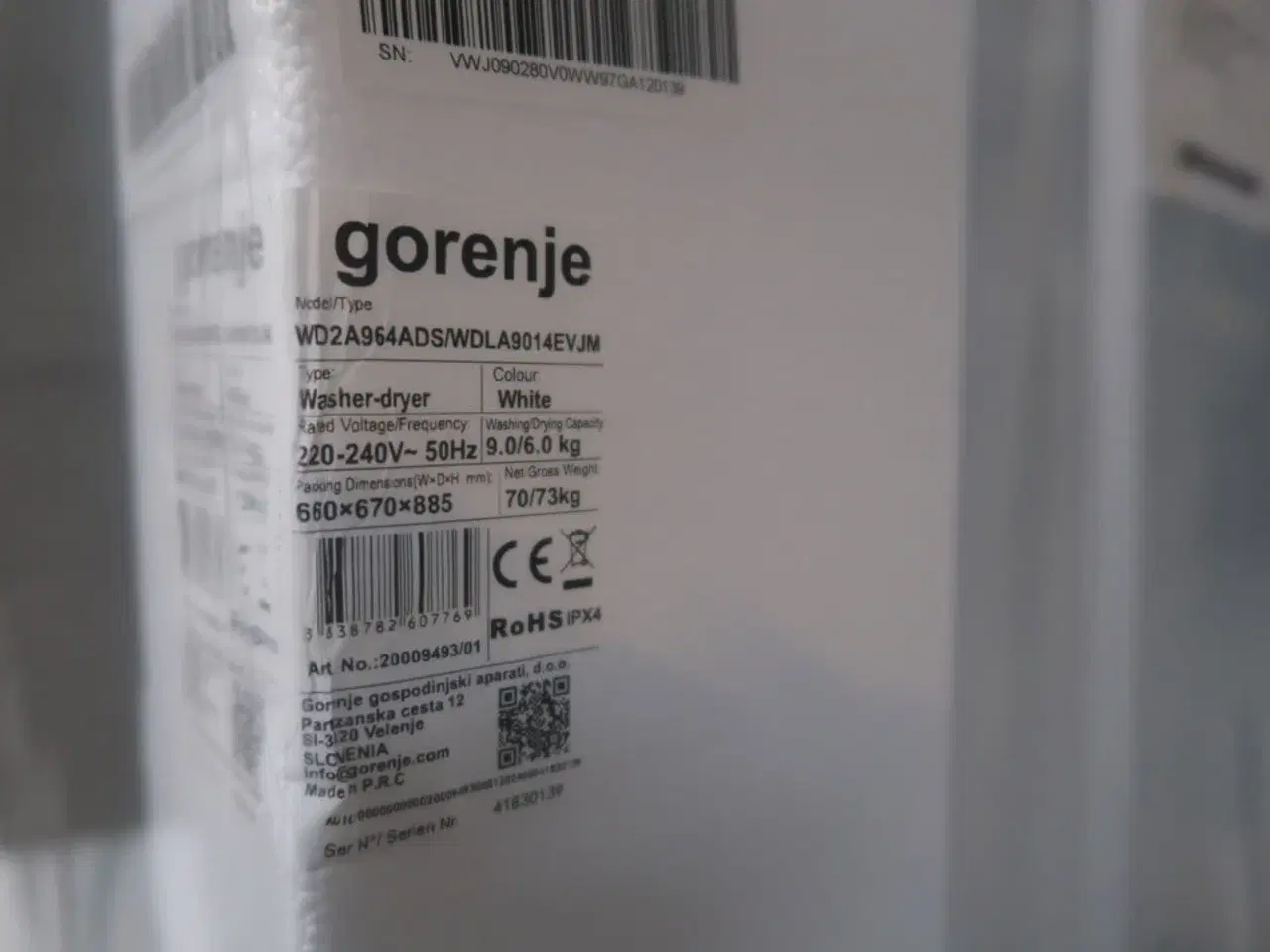 Billede 3 - Vaskemaskine/tørretumbler GORENJE WD2A964ADS/WDLA9014EVJM